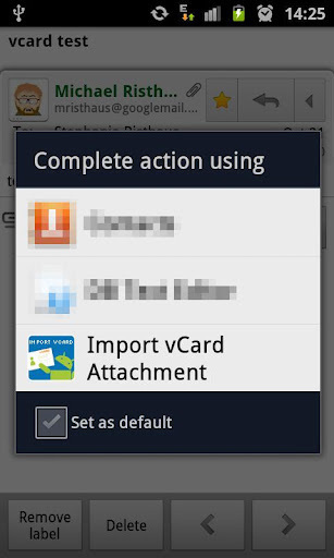 Import vCard Attachment DEMO截图2