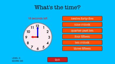 Quick Strike Clocks - Learn to Tell Time截图1