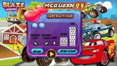 Blaze With Monster Machines VS McQueen Lightning 3截图3