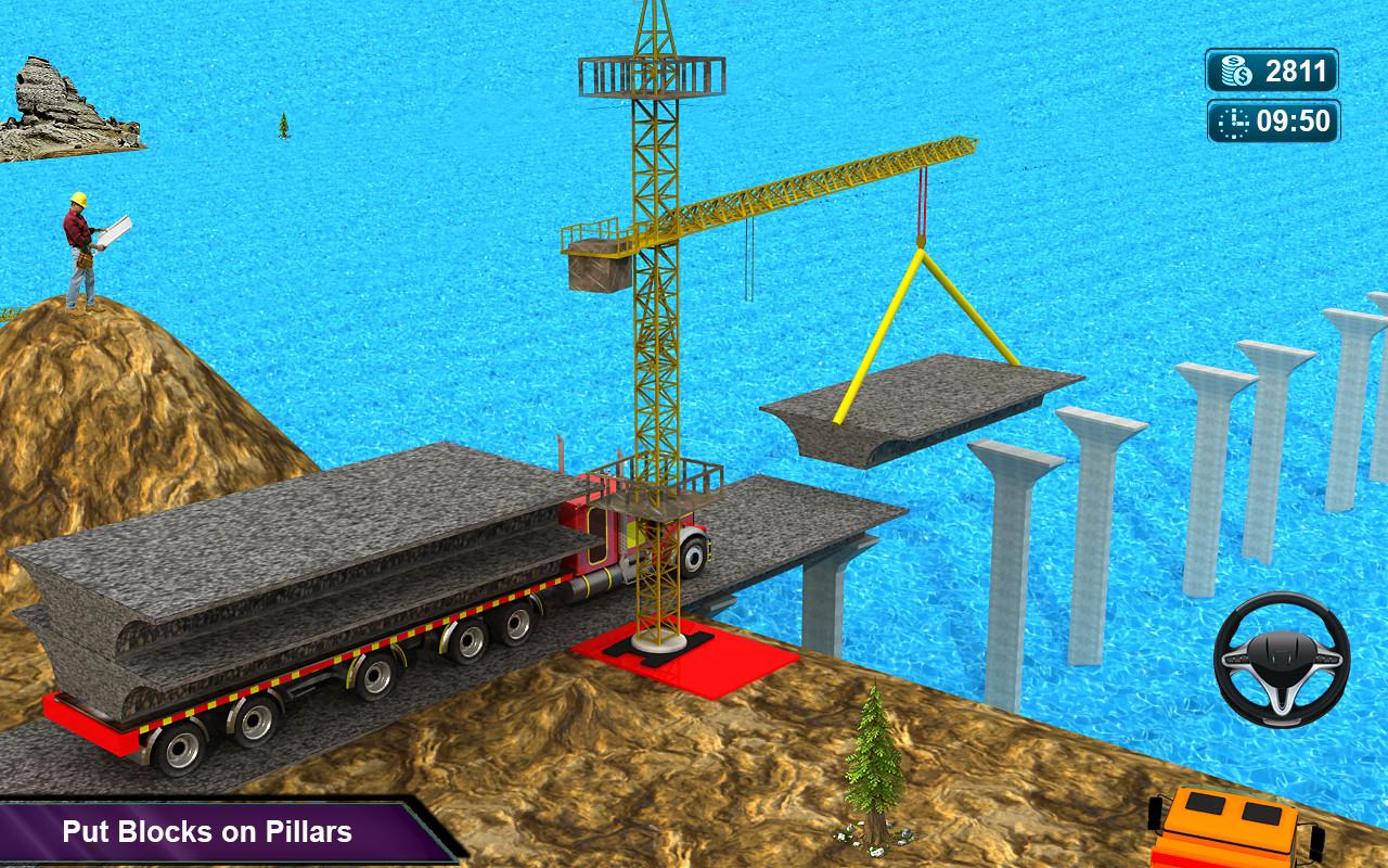 桥 施工 3 Real Bridge Builder Construction 3d 建设者 模拟器截图3