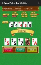 5 Card Draw Poker for Mobile截图1