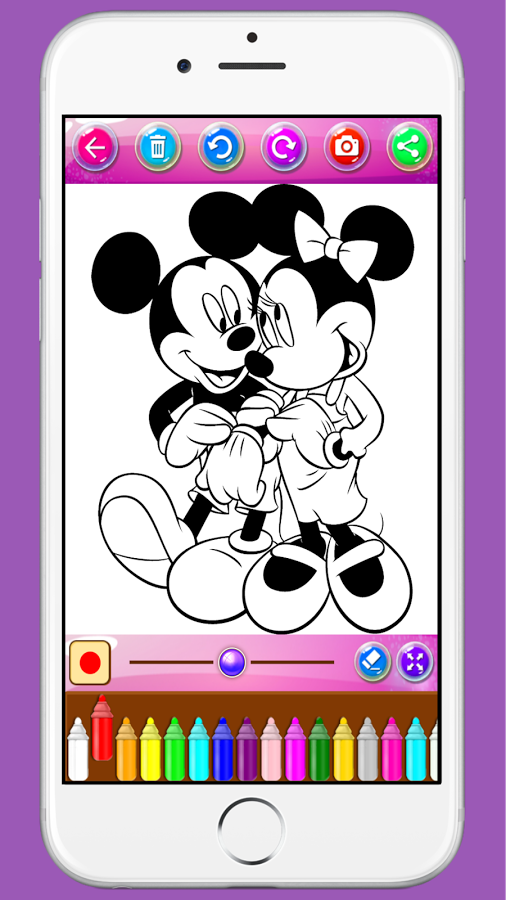 Mickey and Minnie Mouse Coloring Game For Children截图2