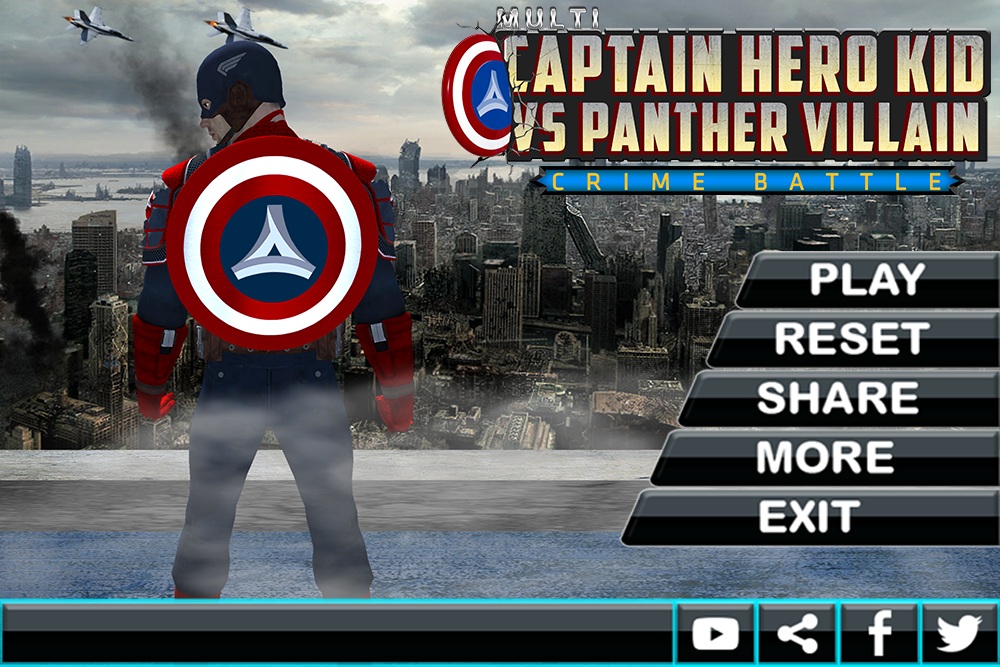 Multi Captain Hero Kid Vs Panther Villain Battle截图1