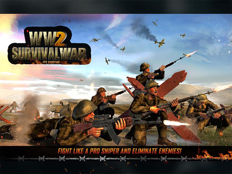 WW2 Survival War Prisoner : FPS Shooting Game截图1