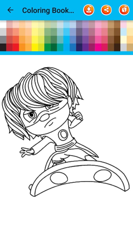 Coloring pages for PJ of masks 截图2