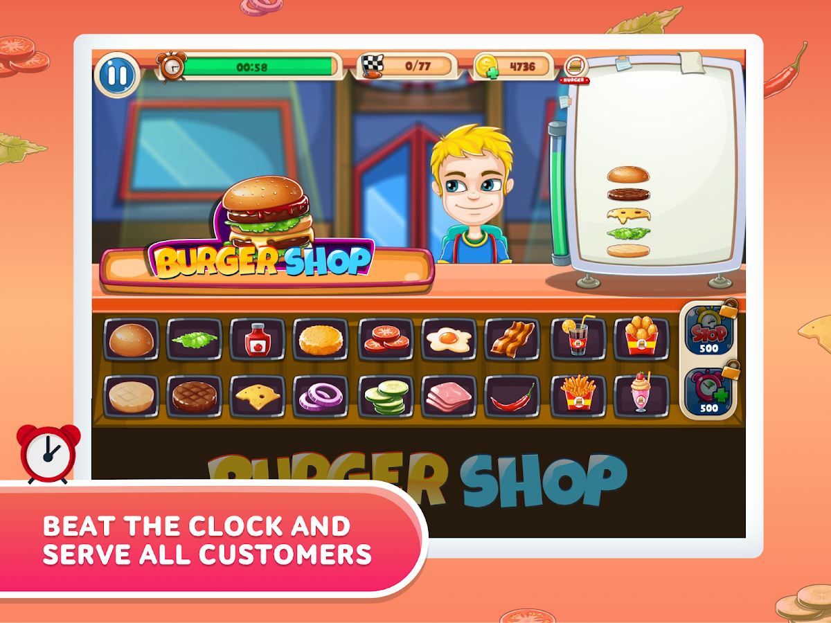 Burger Shop - top cooking game截图4