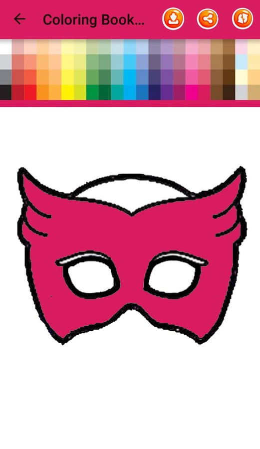 Coloring pages for PJ of masks 截图5