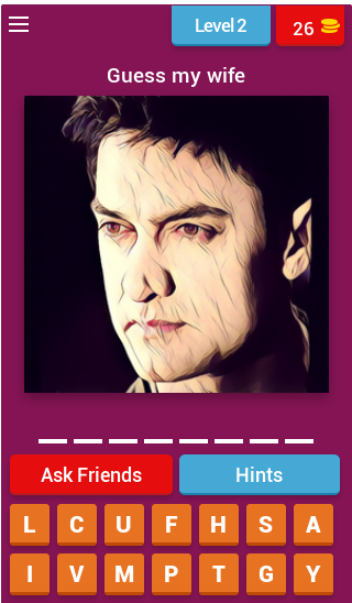 Bollywood couples trivia quiz game *截图3