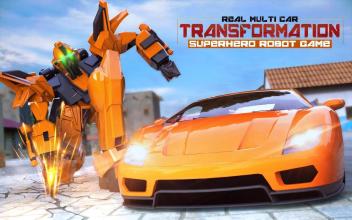 Real Multi Car Transformation Superhero Robot Game截图1