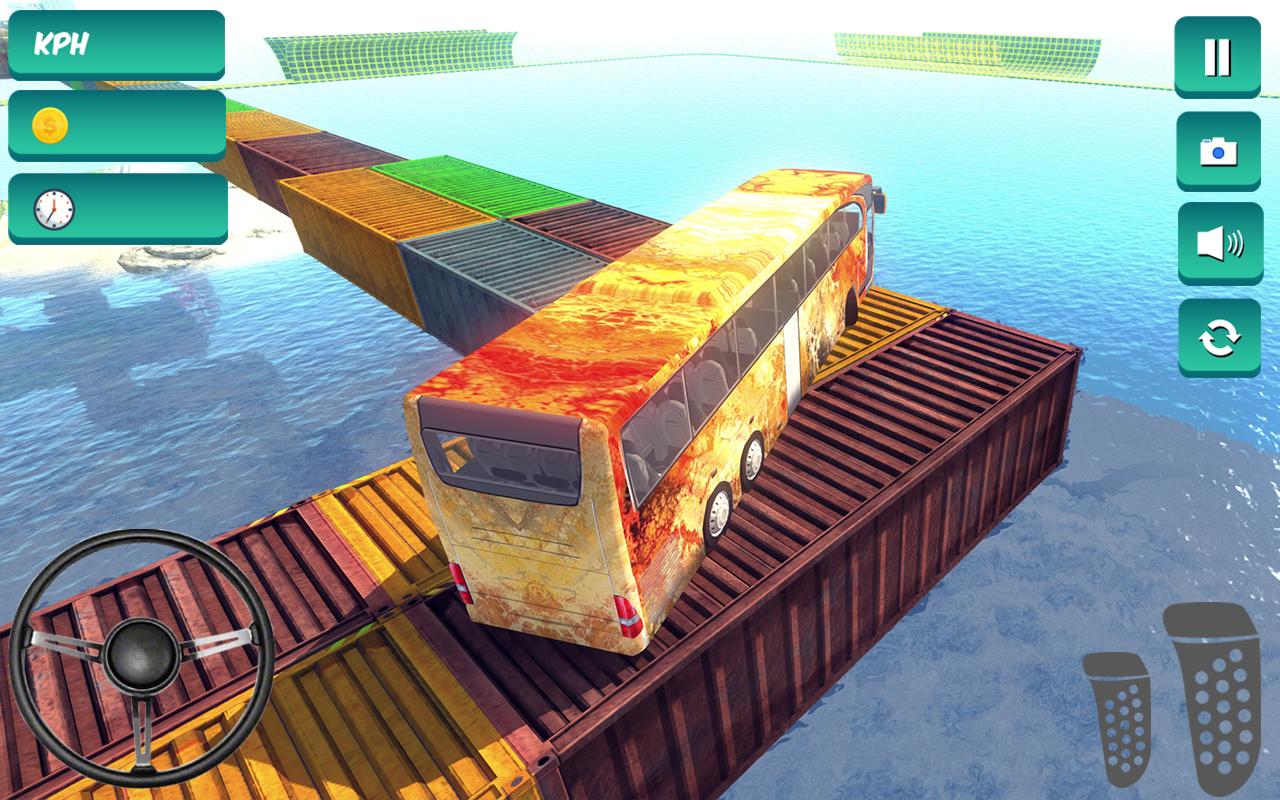 Sky Bus Driving Extreme Stunt Tracks截图1