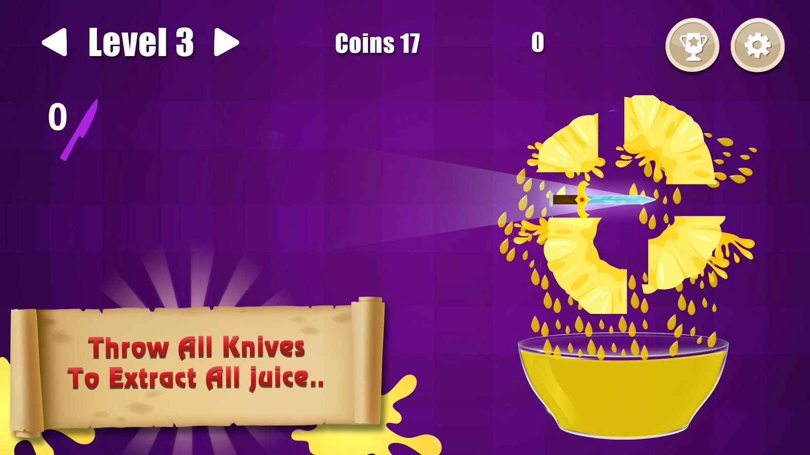 Splashy knife hit: idle knife throw to juicy fruit截图4