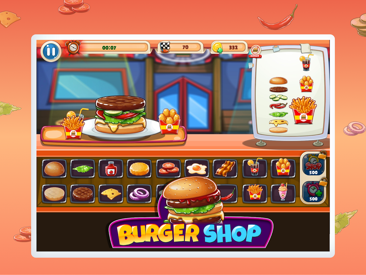 Burger Shop - top cooking game截图1