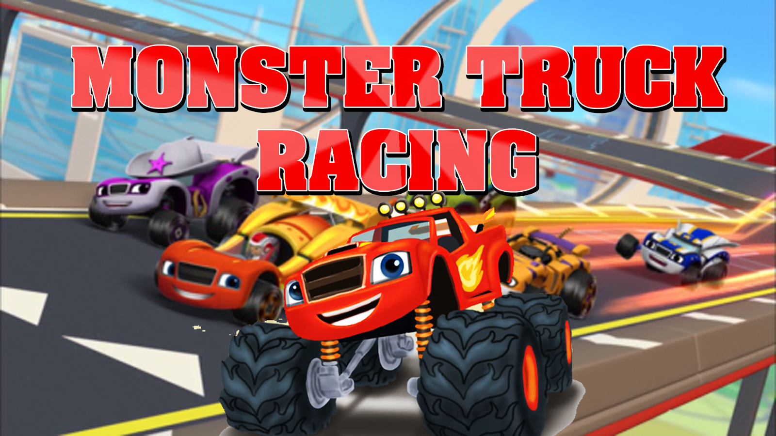 Blaze Truck Monster Machine 4X4 Racing Rush截图2