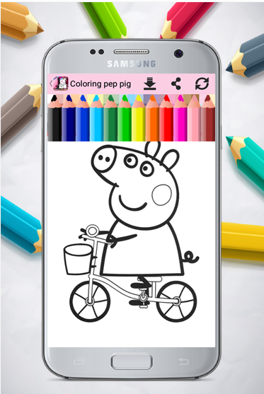 Coloring pappa Pig截图2