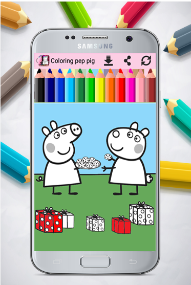 Coloring pappa Pig截图4