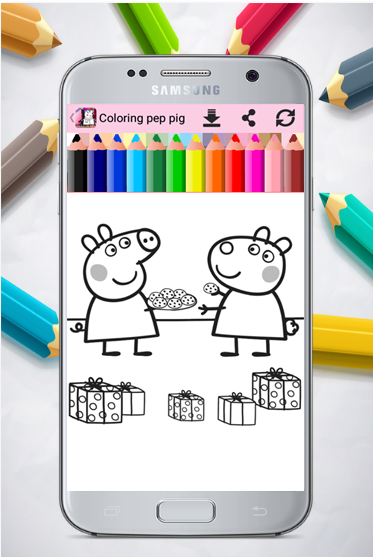 Coloring pappa Pig截图5