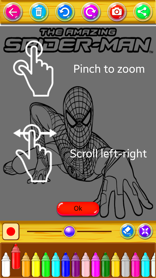 amazing spider hero men coloring book截图4