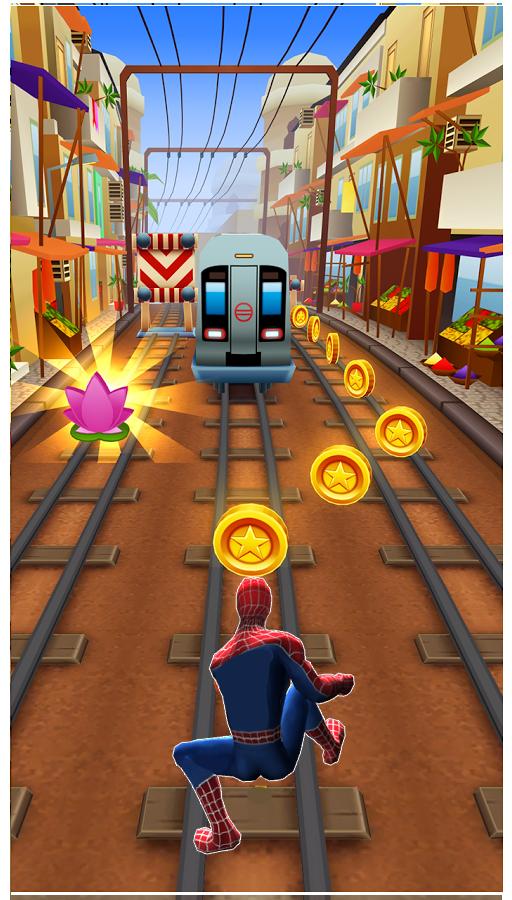 Super Hero Subway Surf: Rush Hours Spider Runner截图1