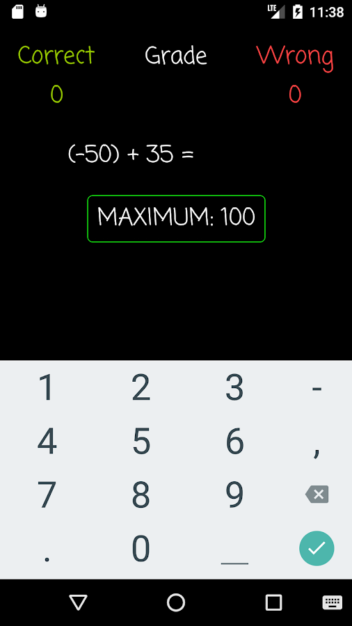 Addition Practice: Negative Numbers截图2