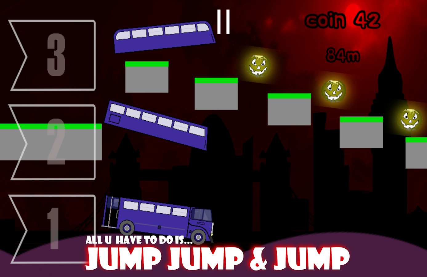 Crazy Bus Driver Dash - Action Platformer截图2