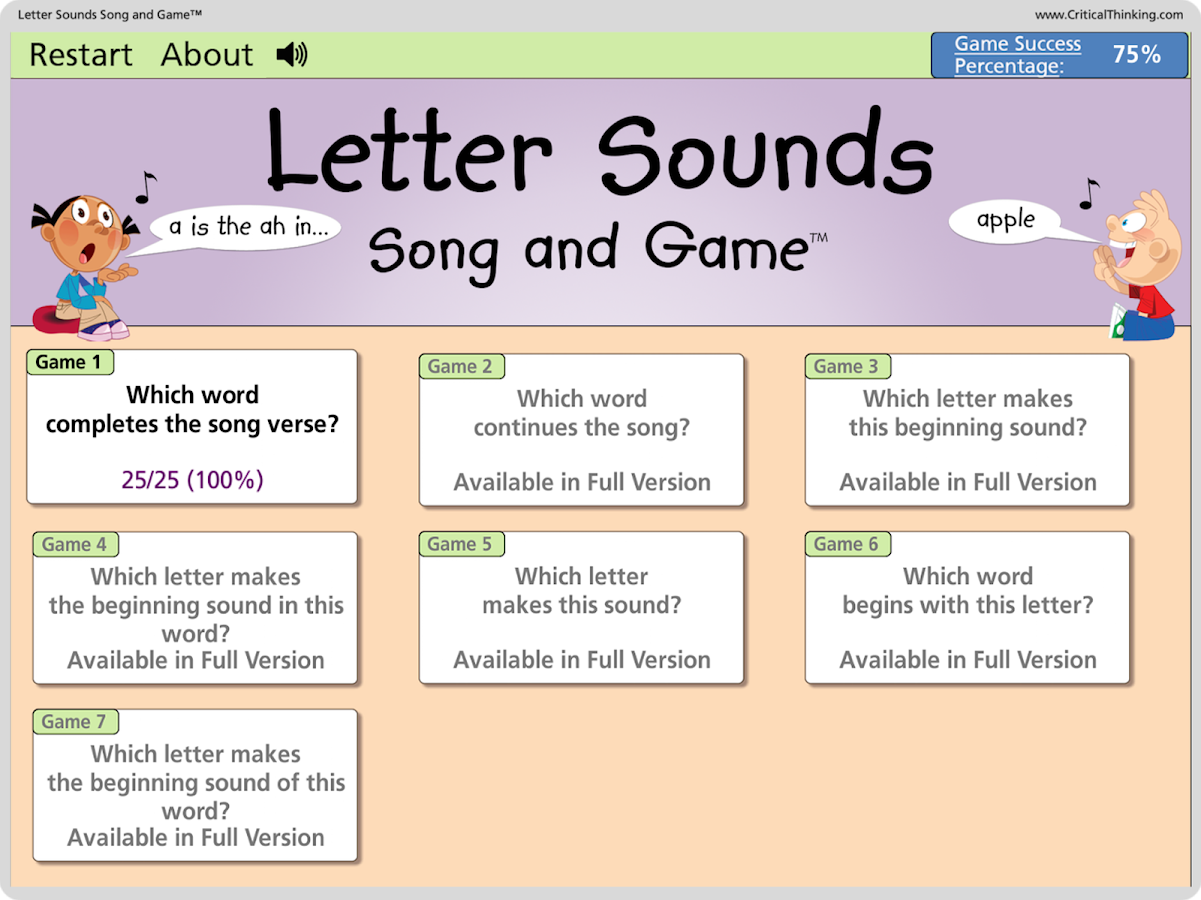 Letter Sounds Song and Game™ (Lite)截图1