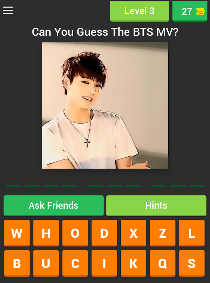 Guess The BTS's MV by JUNGKOOK Pictures Quiz Game截图2