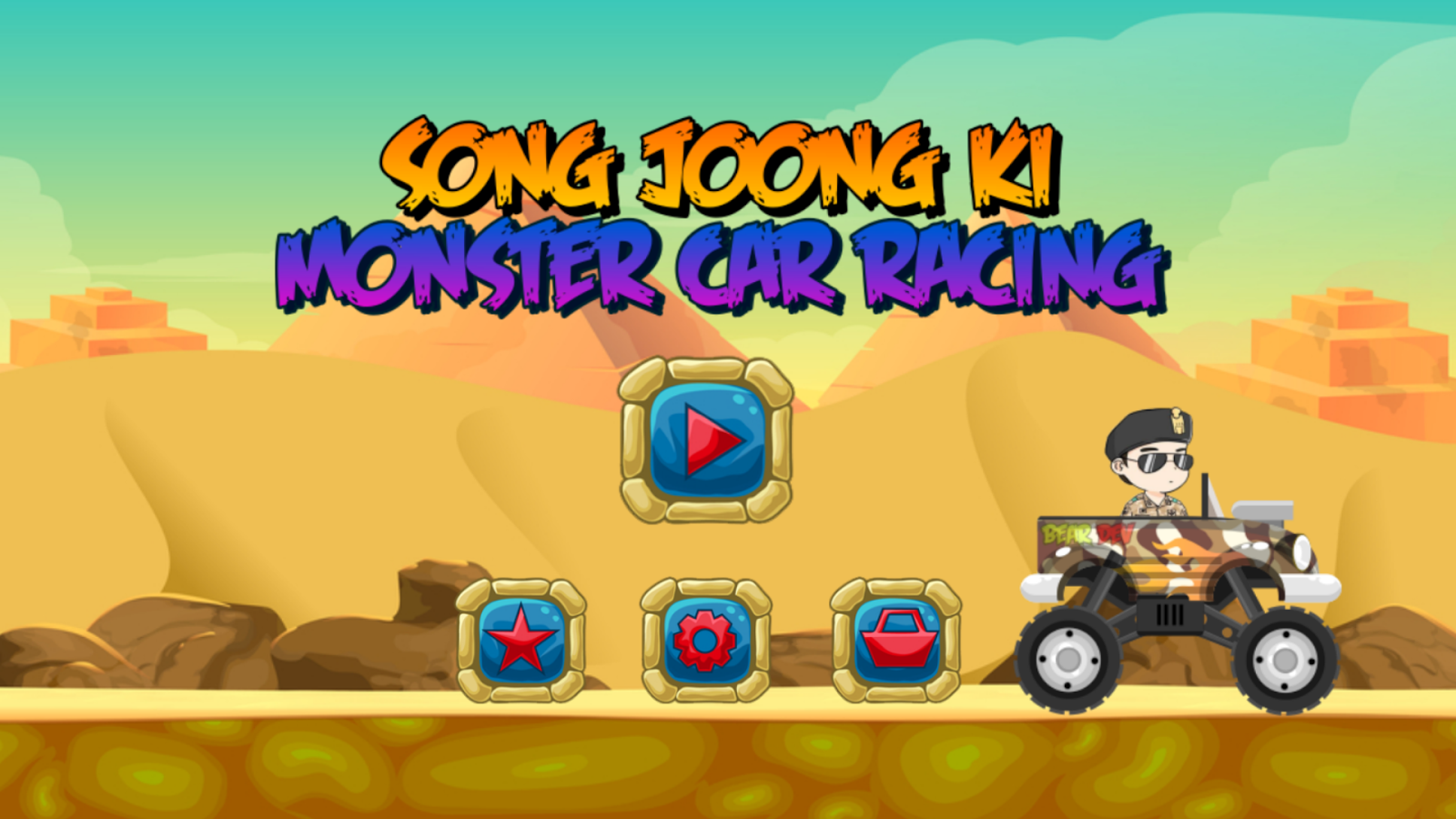 Song Joong Ki Games - Monster Car Racing截图2