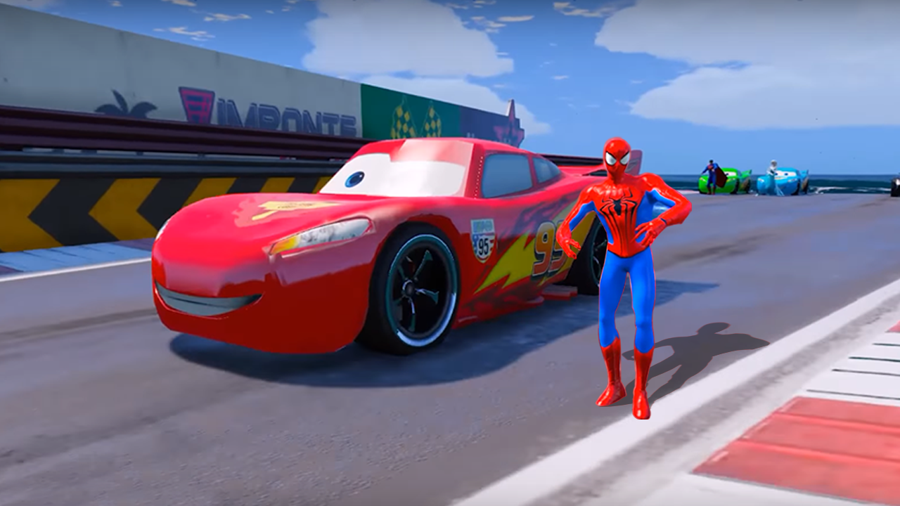 Superheroes Car Stunts Speed Racing Games截图5