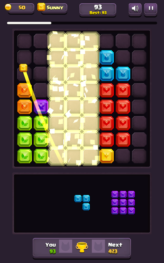 Ninja Paws Puzzle Blocks截图3