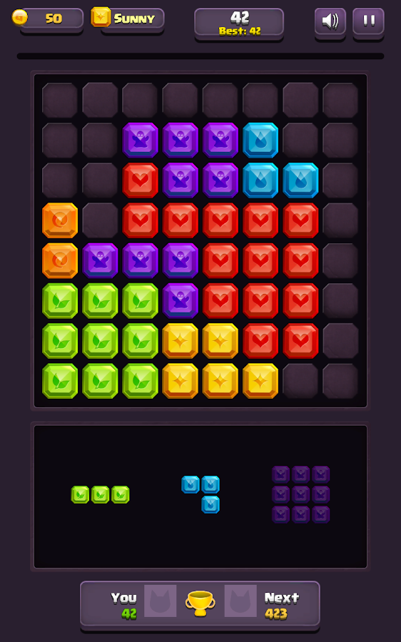 Ninja Paws Puzzle Blocks截图4