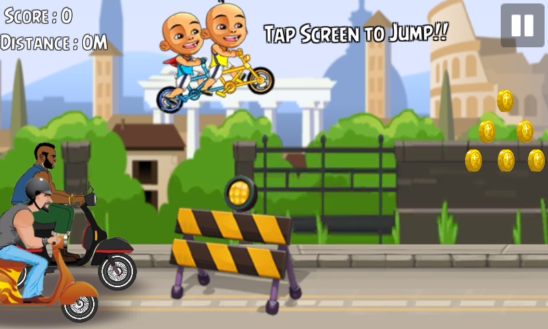 Little Twin Boys Upin-Ipin Bike Dash截图5