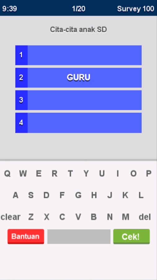 Kuis Survey Family 100 Terbaru截图3