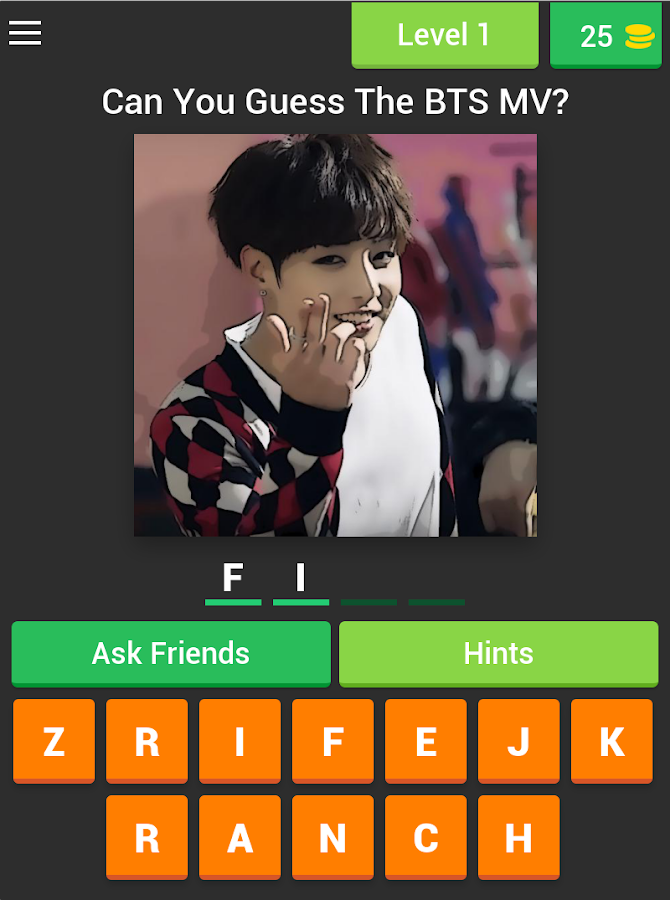 Guess The BTS's MV by JUNGKOOK Pictures Quiz Game截图5