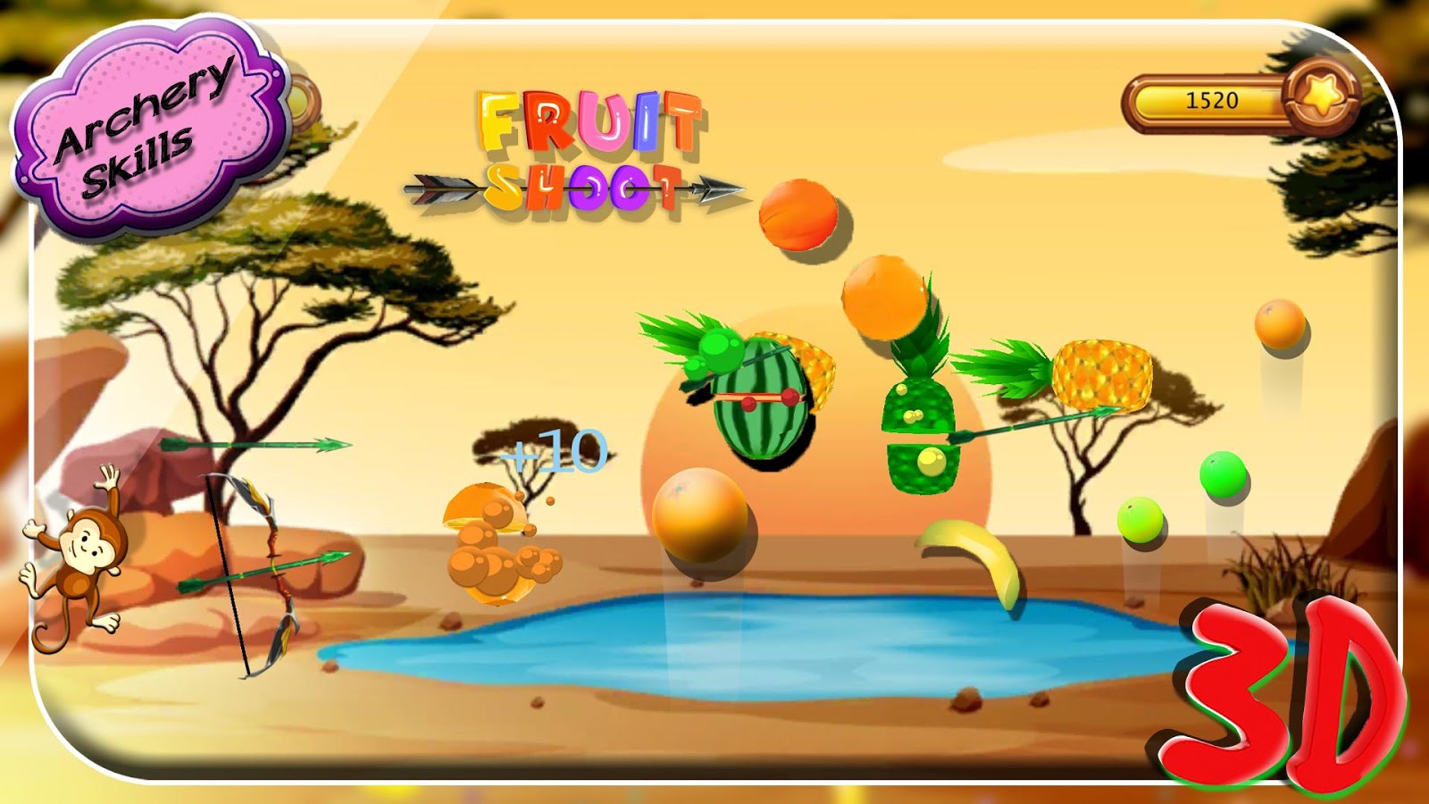 Fruit Shooting Archery - Arrow 3D Games截图3