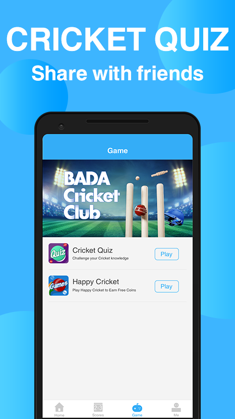 BADA Cricket- Fast Live Cricket & Cricket news截图2