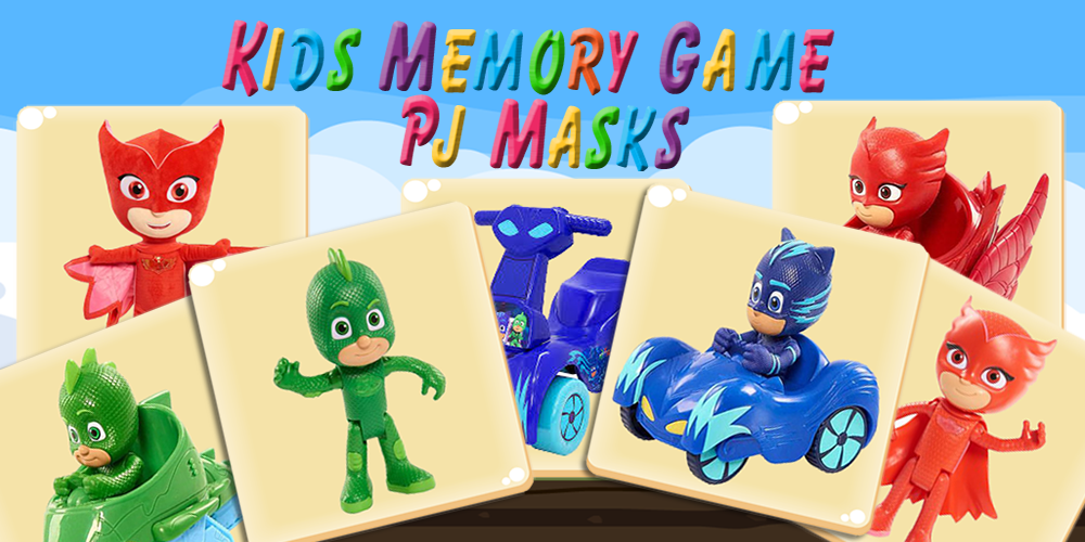 Pj memory game masks - memory match for kids截图2