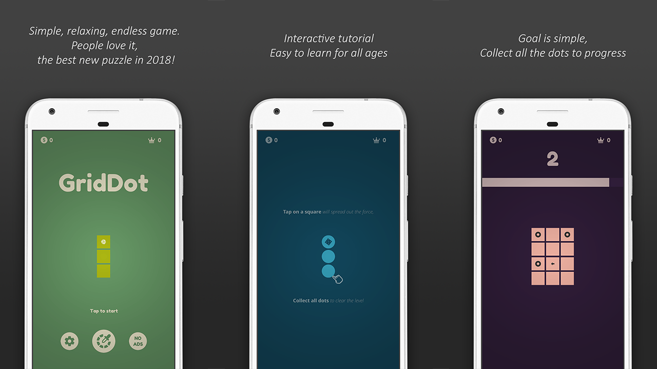GridDot - Free Offline Puzzle Brain Teasers 2018截图1