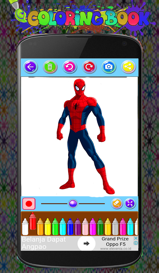 spiderMan Coloring Game截图2