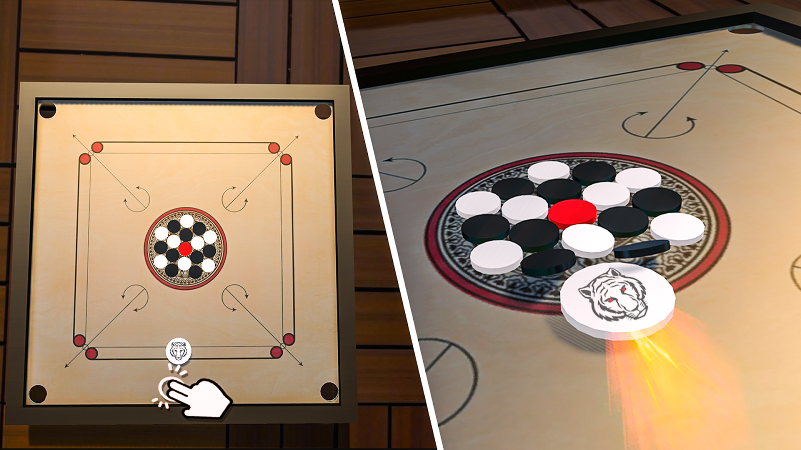 REAL CARROM BOARD 3D 2018截图5