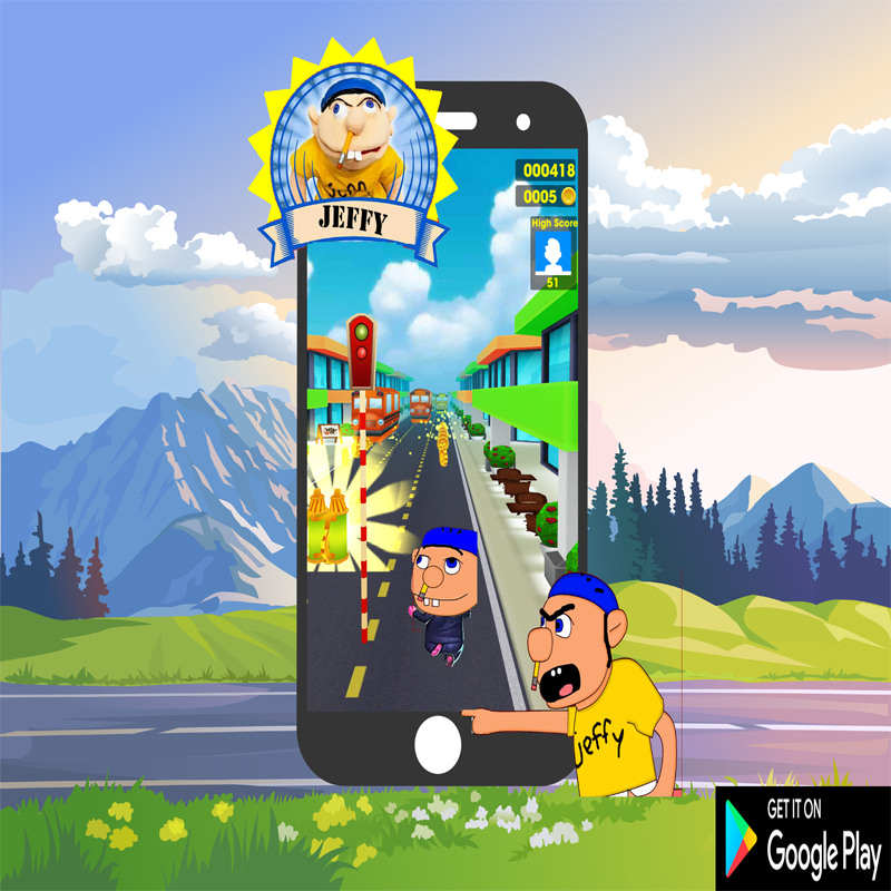 Super jeffy the puppet run kids games截图4