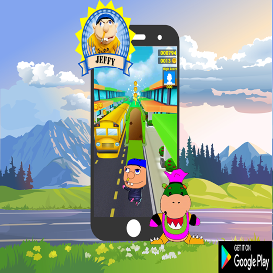 Super jeffy the puppet run kids games截图2