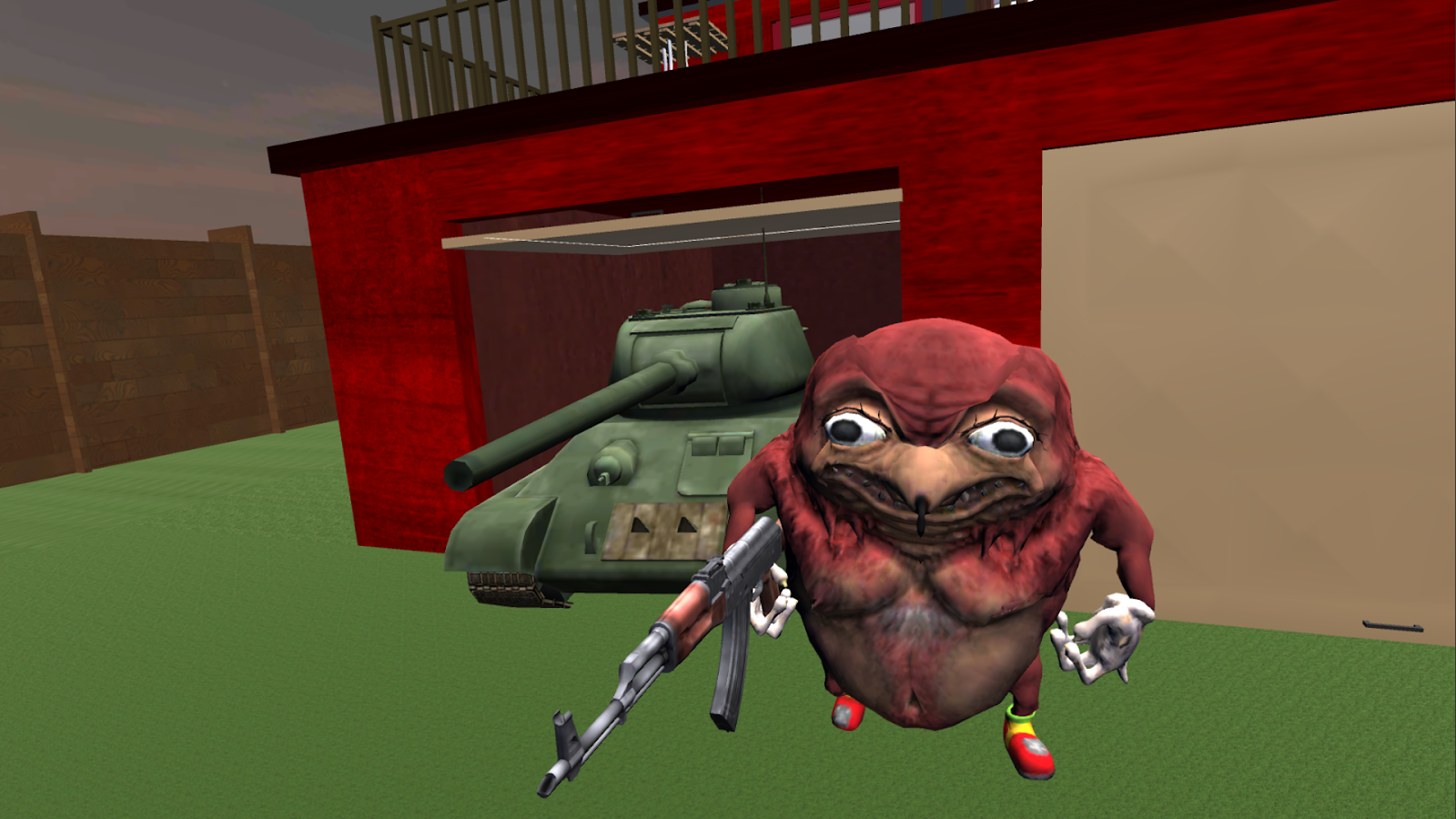 Scary Ugandan Neighbor. Knuckles Meme Revenge截图1