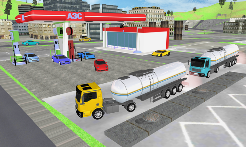 Oil Tanker Transport Truck Game截图2