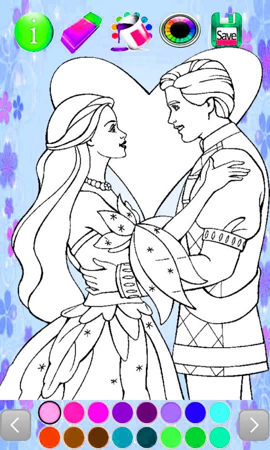 coloring prince and princess截图3