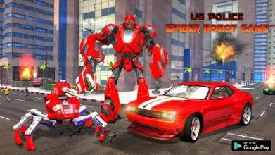 US Police Spider Robot Cop Car Transforming Games截图3