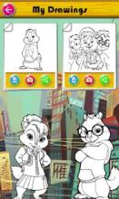 Chipmunks Coloring Book games for adult截图1