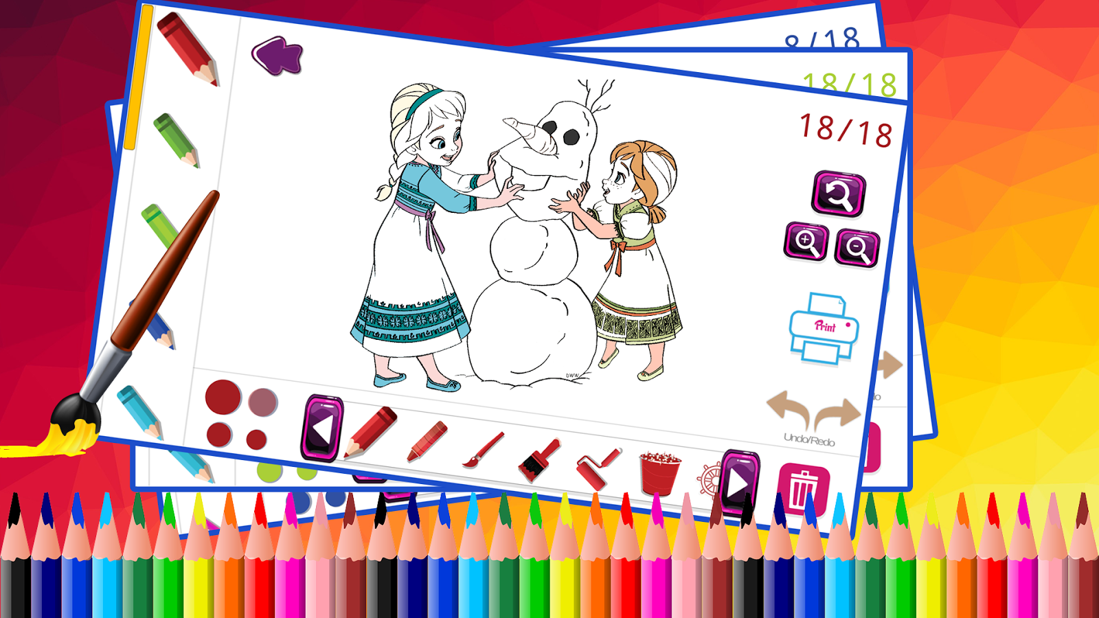 coloriage de la reine des neiges截图1
