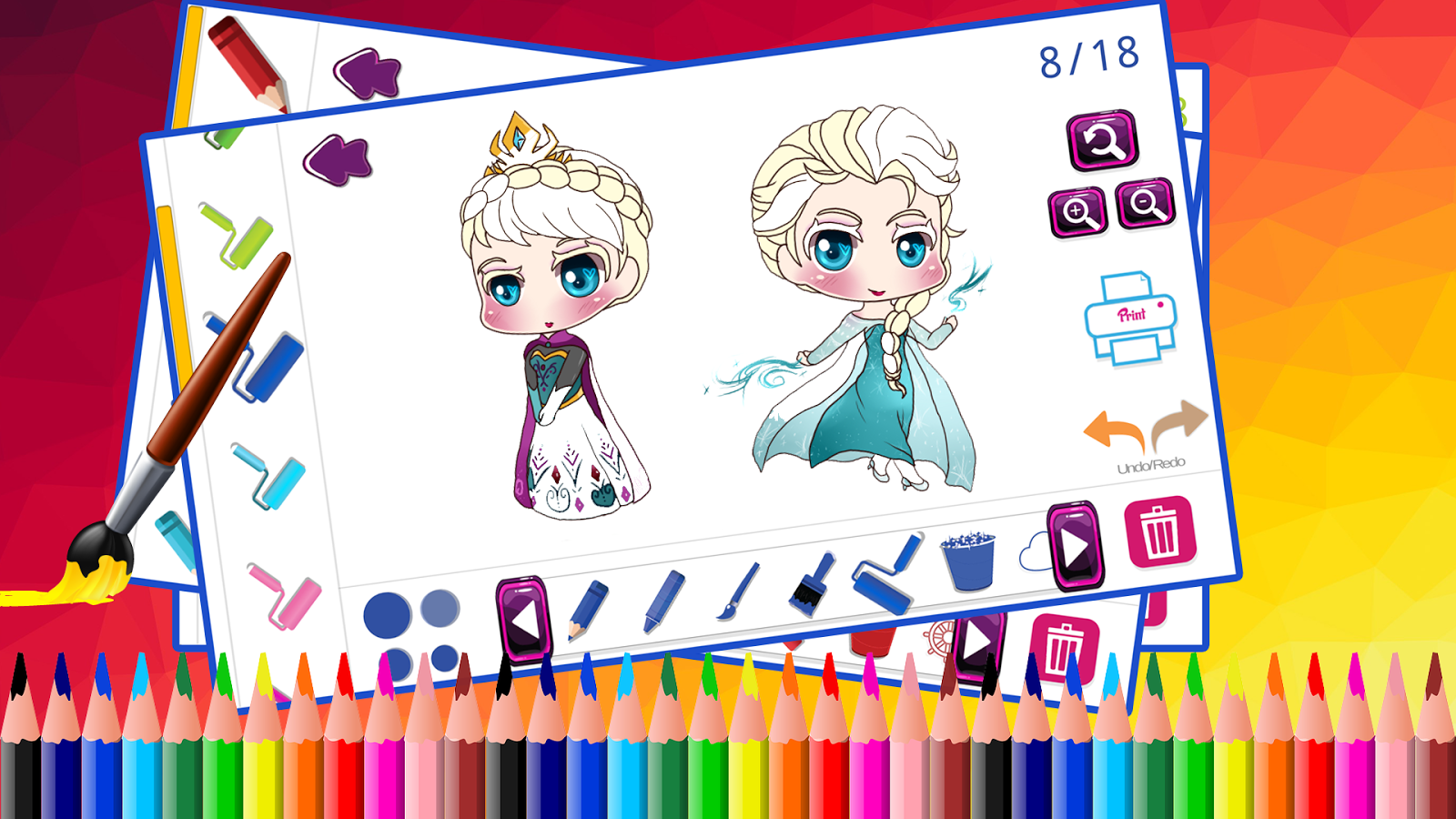 coloriage de la reine des neiges截图2
