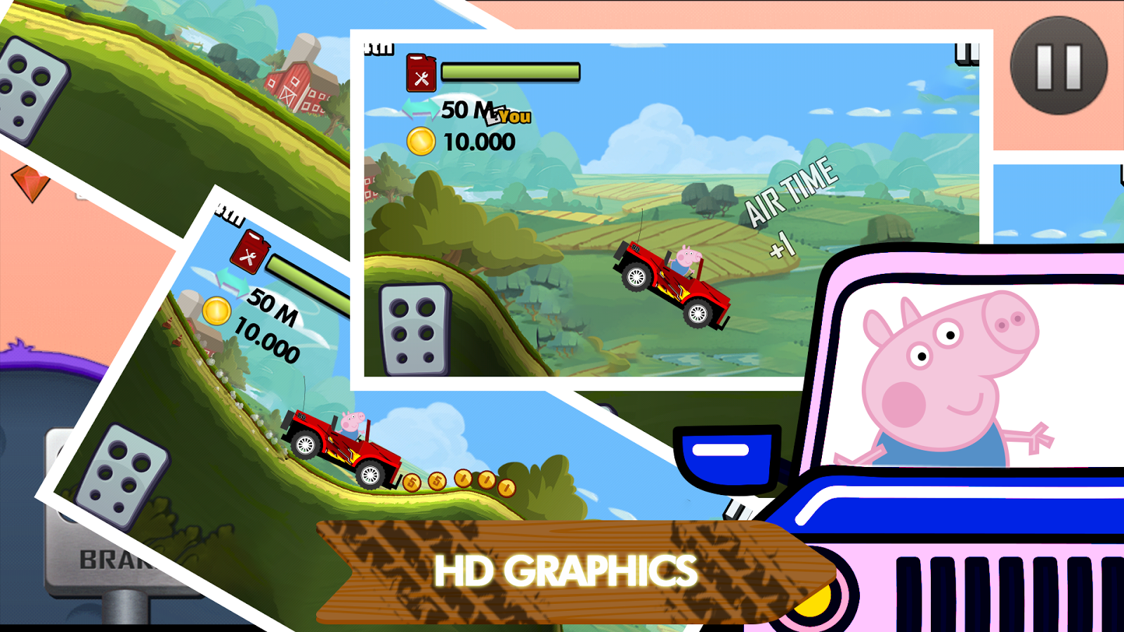 Peppa Race Pig Hill Climb截图1