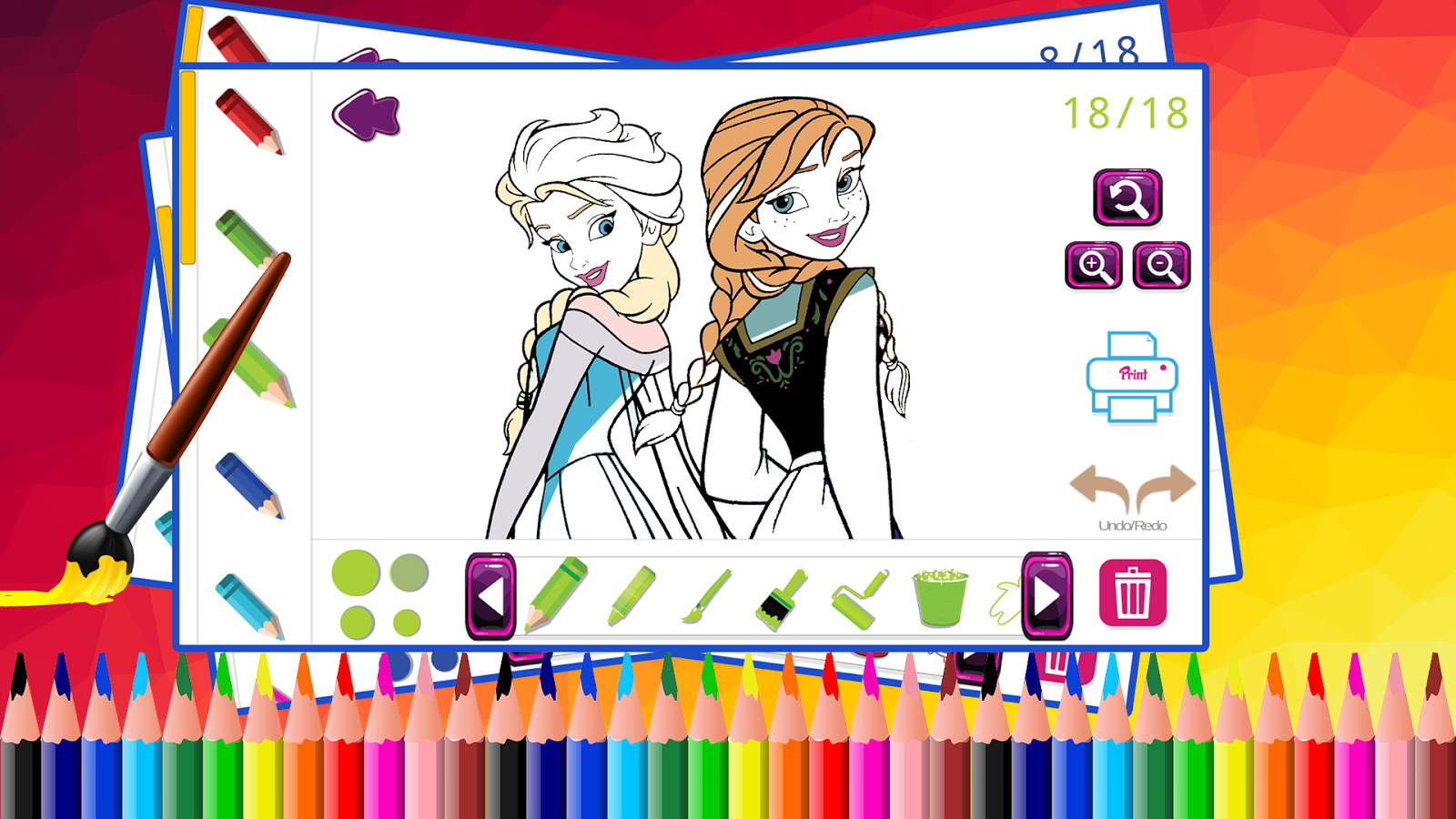 coloriage de la reine des neiges截图4